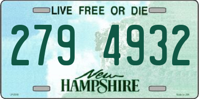 NH license plate 2794932