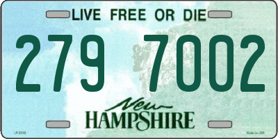 NH license plate 2797002