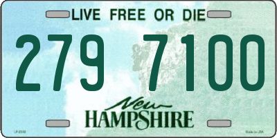 NH license plate 2797100
