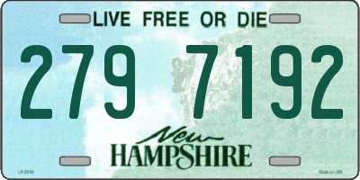 NH license plate 2797192