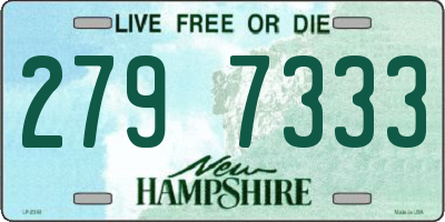 NH license plate 2797333