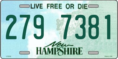 NH license plate 2797381
