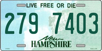 NH license plate 2797403