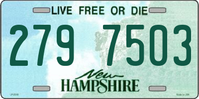NH license plate 2797503