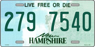NH license plate 2797540