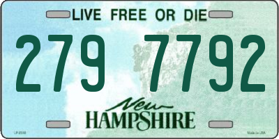 NH license plate 2797792