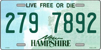 NH license plate 2797892