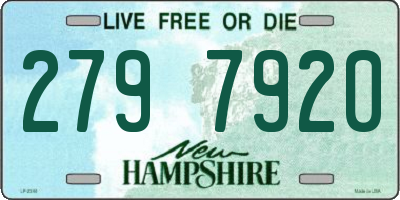 NH license plate 2797920