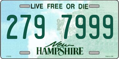 NH license plate 2797999