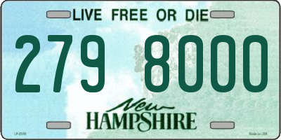 NH license plate 2798000