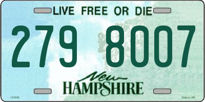 NH license plate 2798007