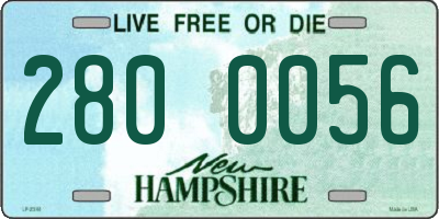 NH license plate 2800056