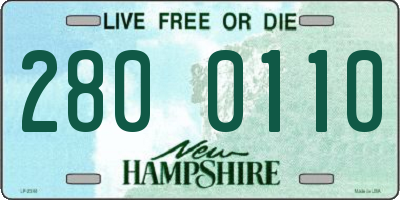 NH license plate 2800110
