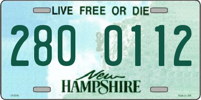 NH license plate 2800112