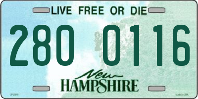 NH license plate 2800116