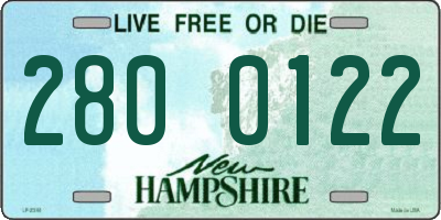 NH license plate 2800122
