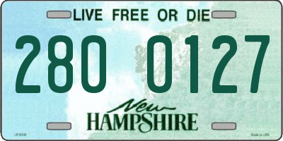 NH license plate 2800127