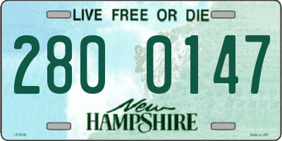 NH license plate 2800147