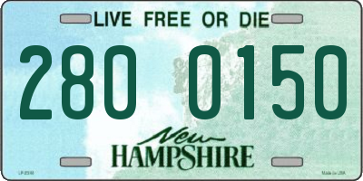 NH license plate 2800150