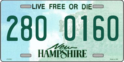 NH license plate 2800160