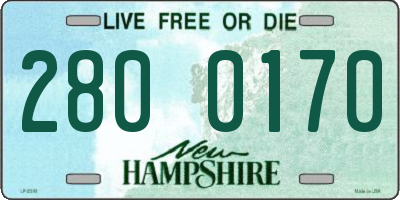 NH license plate 2800170