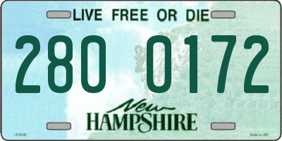 NH license plate 2800172