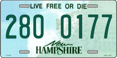 NH license plate 2800177