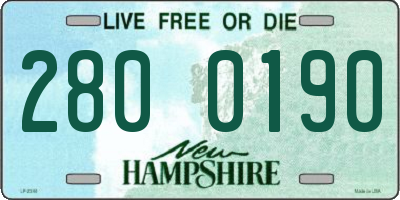 NH license plate 2800190