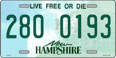 NH license plate 2800193
