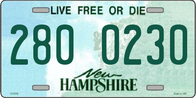 NH license plate 2800230
