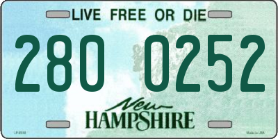NH license plate 2800252