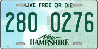 NH license plate 2800276