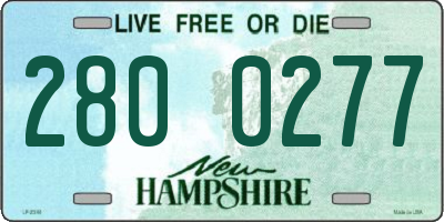 NH license plate 2800277