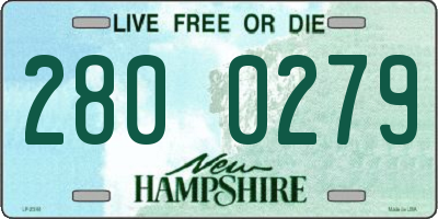 NH license plate 2800279