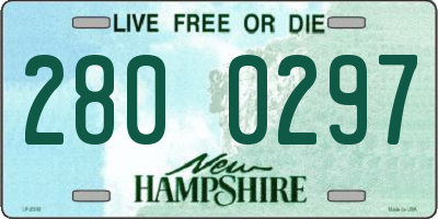 NH license plate 2800297