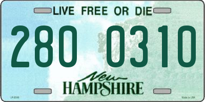 NH license plate 2800310