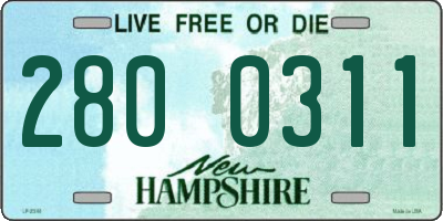 NH license plate 2800311