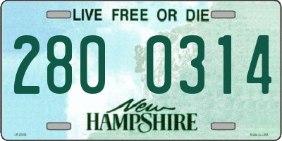 NH license plate 2800314