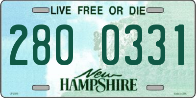 NH license plate 2800331