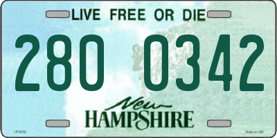 NH license plate 2800342