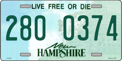 NH license plate 2800374