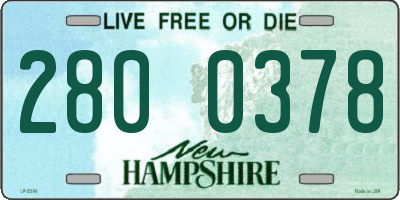 NH license plate 2800378