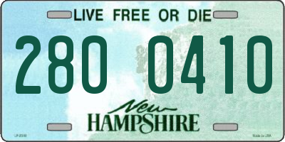 NH license plate 2800410