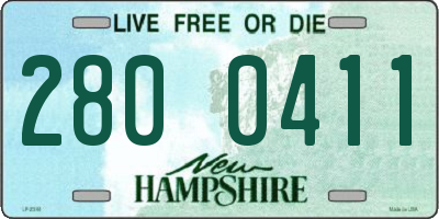 NH license plate 2800411