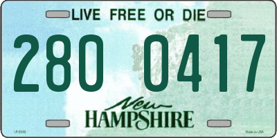 NH license plate 2800417