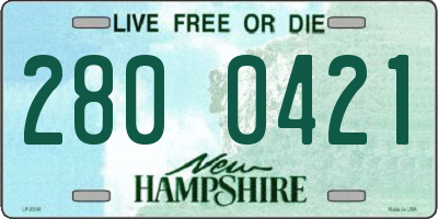 NH license plate 2800421