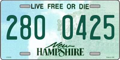 NH license plate 2800425