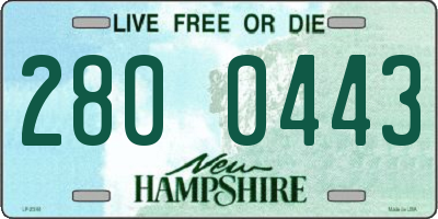 NH license plate 2800443