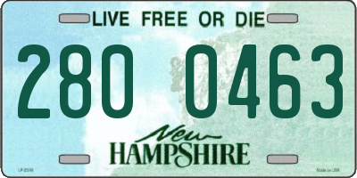 NH license plate 2800463