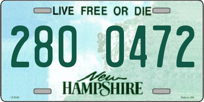 NH license plate 2800472